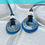 Thumbnail: Aluminum Clearwater Beach Coordinants-Coastal Blue Beach Glass-Pearl Necklace