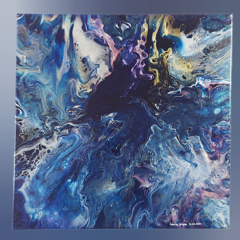 Mein Kunstwerk Abyss mit Perlglanzfarben gemalt