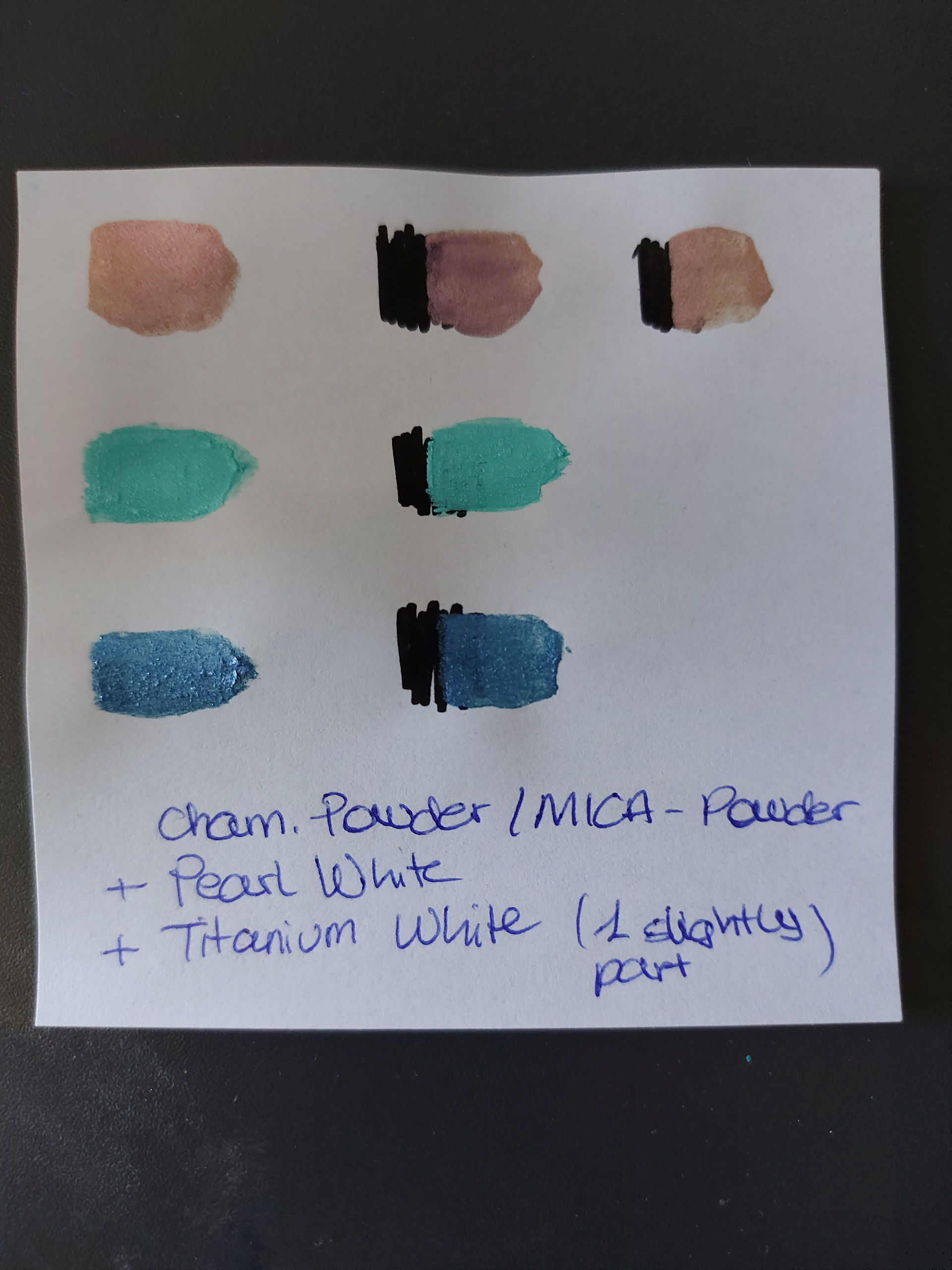 MICA mixed to pearl white