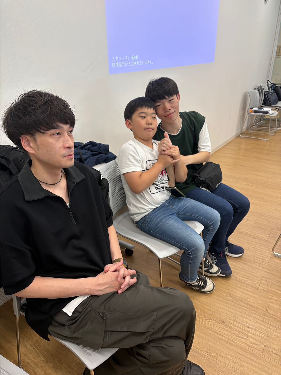サブファシリを務めていただいたRECRINOメンバー(左:ヨシナガさん、中:フクトさん、右:ユウトさん)