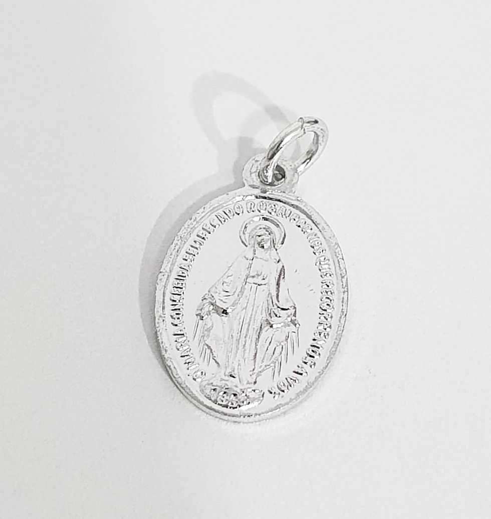 Miniatura: Medalha Milagrosa Aço Inox N. Sra das Graças