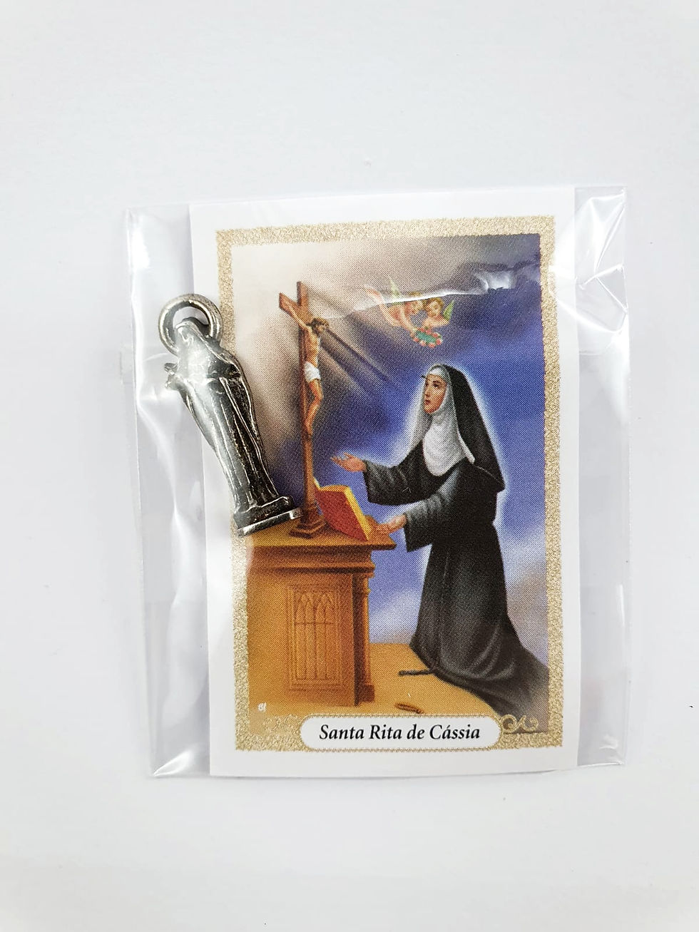 Miniatura: KIT 20 Unidades Imagens de Bolso Sta Rita de Cássia 2,5cm