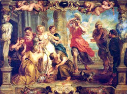 Aquiles entre las hijas de Licomedes