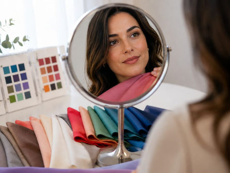 mulher em análise de coloração pessoal