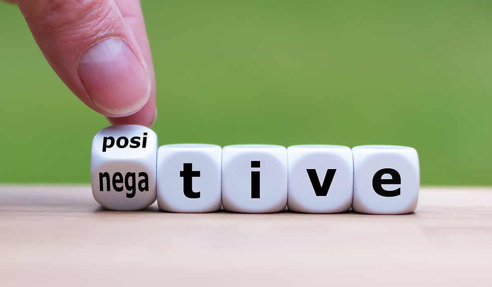 Change negative thinking to positive