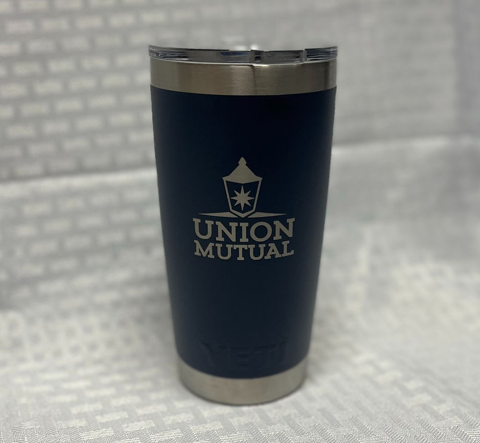 Yeti Tumbler 20 Oz, UM logo etched Union Mutual Promo C