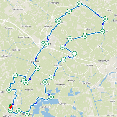 Fietsroute door Nijland en Bolsward
