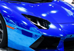 Chrome-Blue-Lamborghini