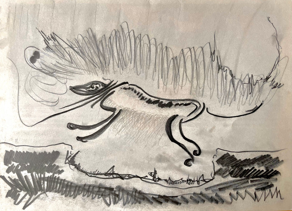 Ghost with a dog jumps