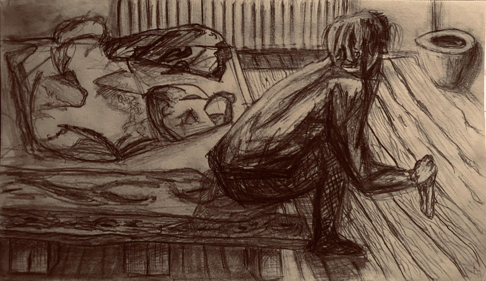 Magda's about to clean the floor