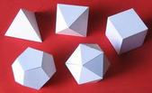 Τα 5 πλατωνικά στερεά (the five convex regular polyhedra)