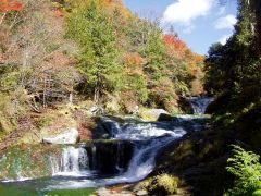 横谷峡遊歩 王滝展望東屋 おしどり隠しの滝間 道通行止めのお知らせ