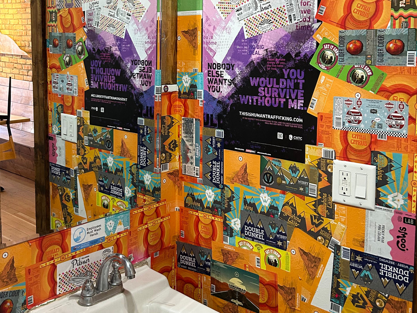 bathroom sticker wall