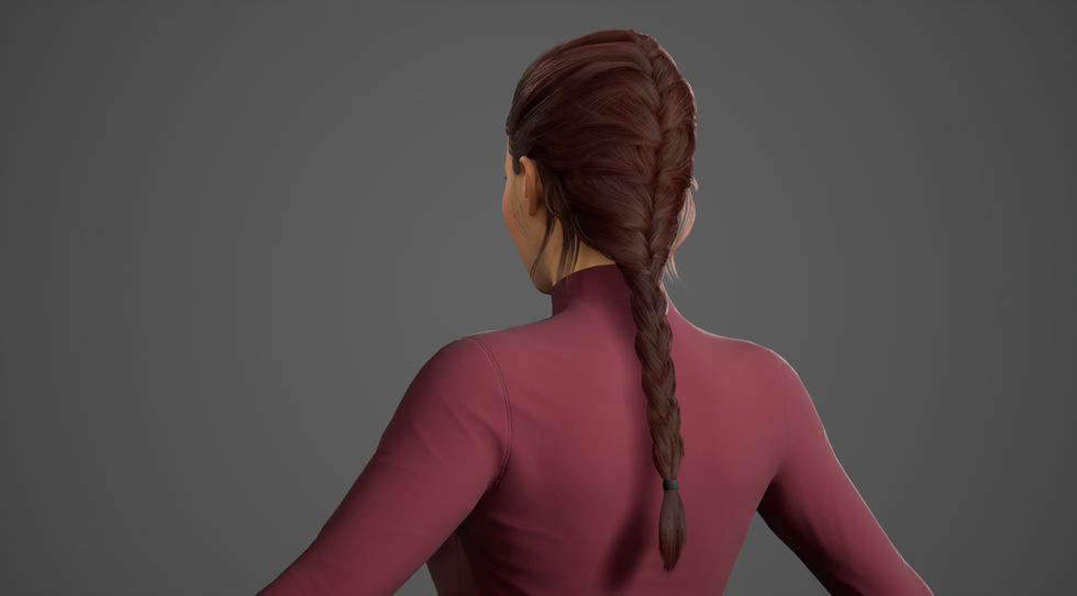 Leya character rear detail