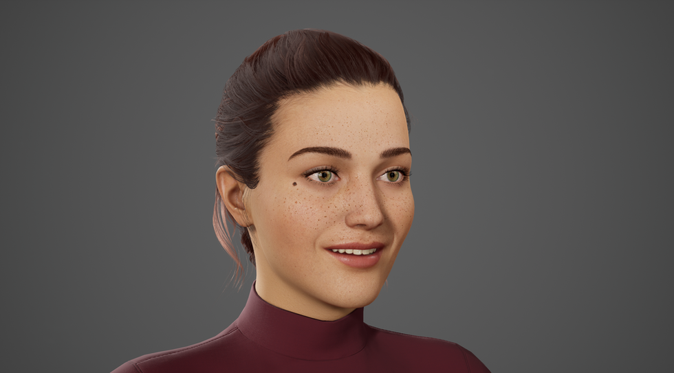 Leya smiling expression