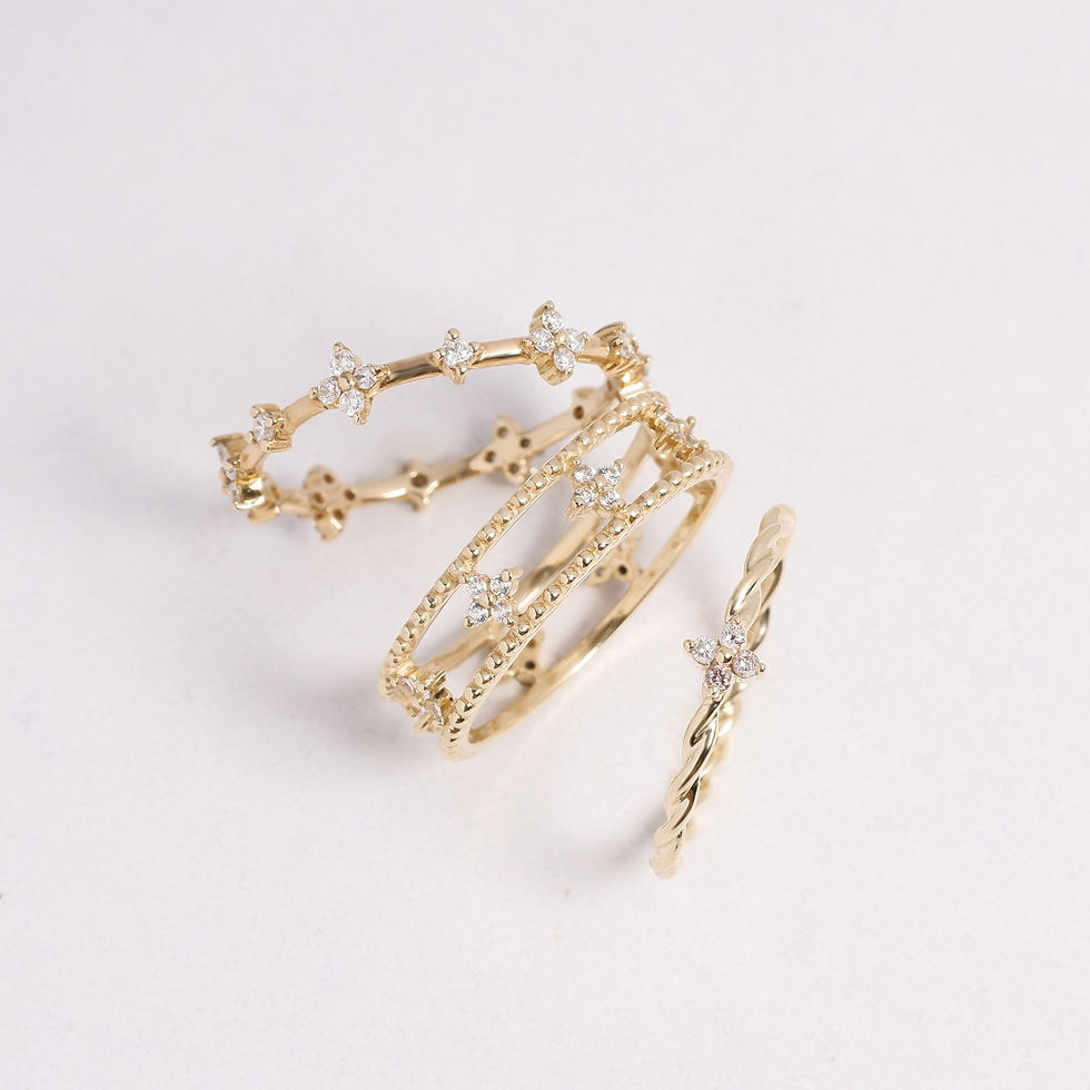 Thumbnail: Clover Leaf Ring 9k Yellow Gold