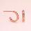 ภาพขนาดย่อ: ต่างหูปักก้านทองแท้ Rose Gold Curb Chain Stud