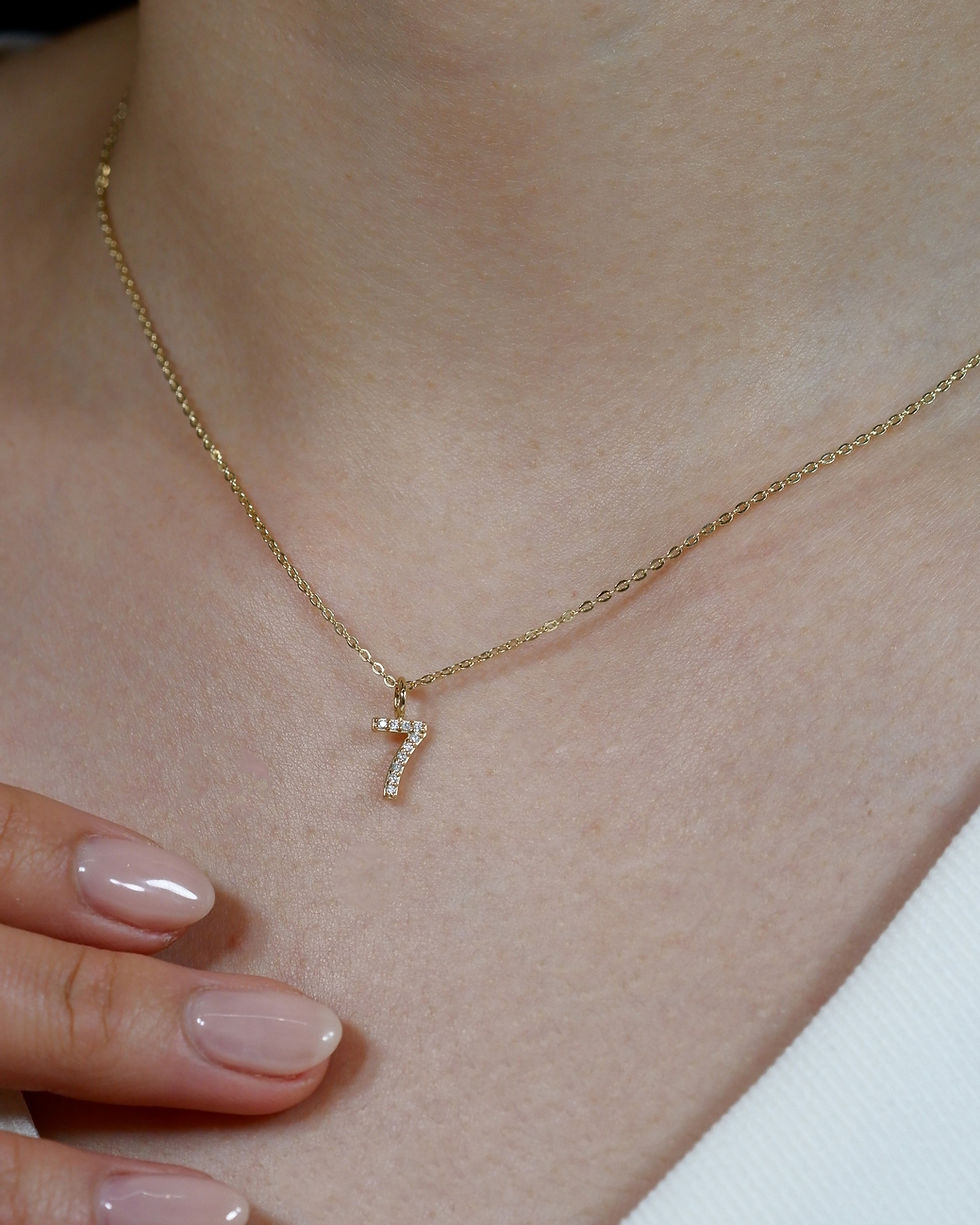 Thumbnail: Numeric Pendant 9K Yellow Gold (Pendant Only)