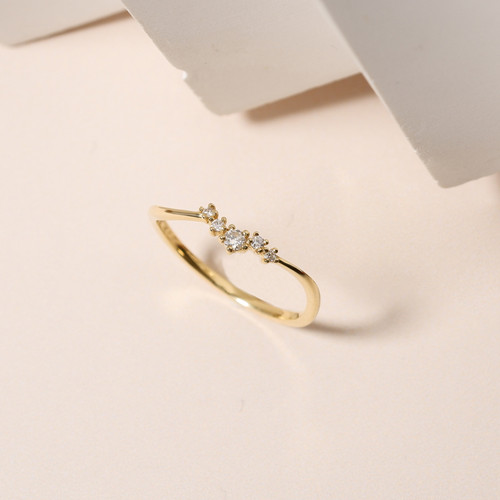Milky Way Ring 9k Yellow Gold Grace Fine Jewelry