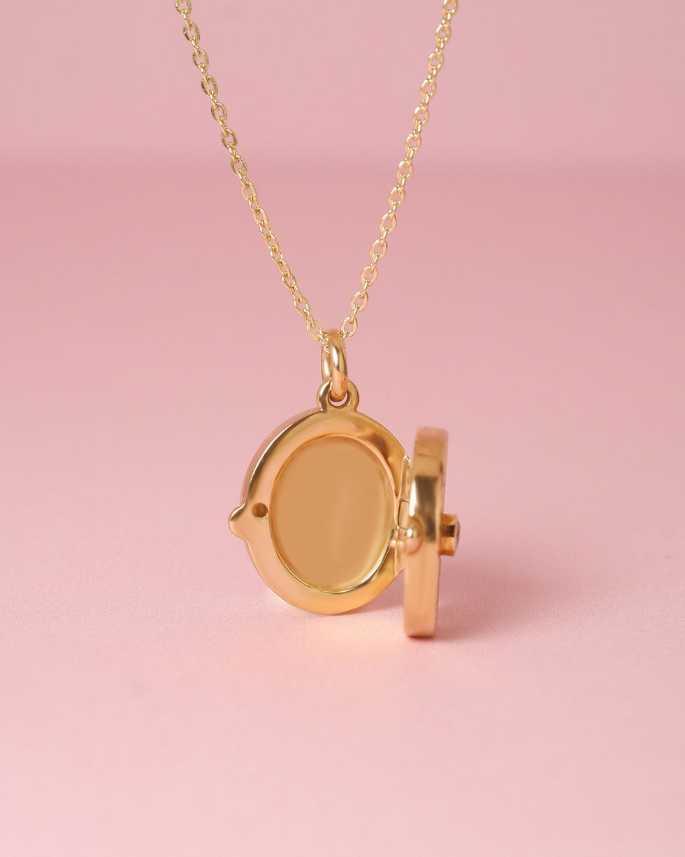 Thumbnail: จี้ทองแท้ 9k ล็อคเก็ต Ray Diamond Locket (Pendant Only)
