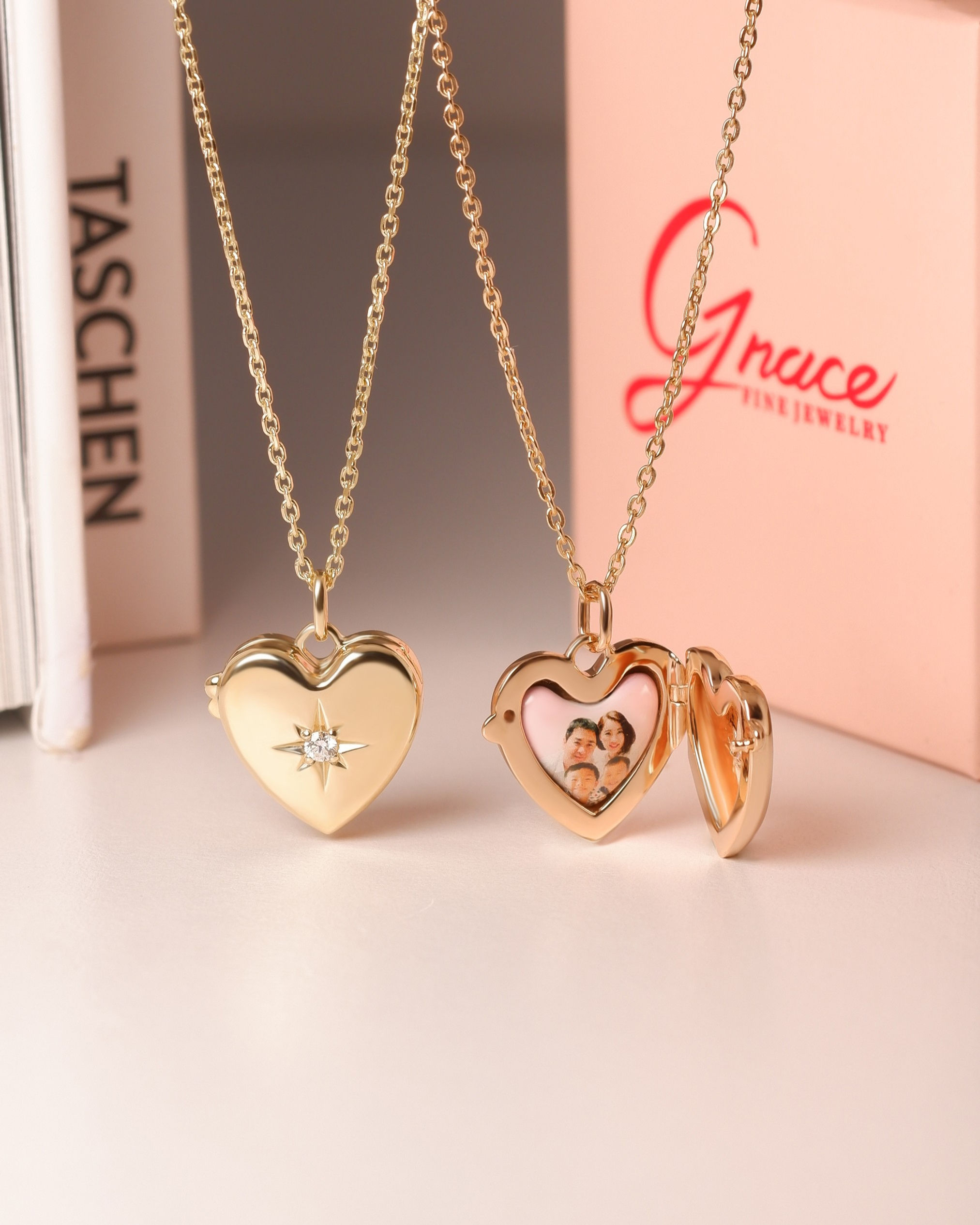 Heart Locket Diamond Pendant 9k Yellow Gold (Pendant Only)