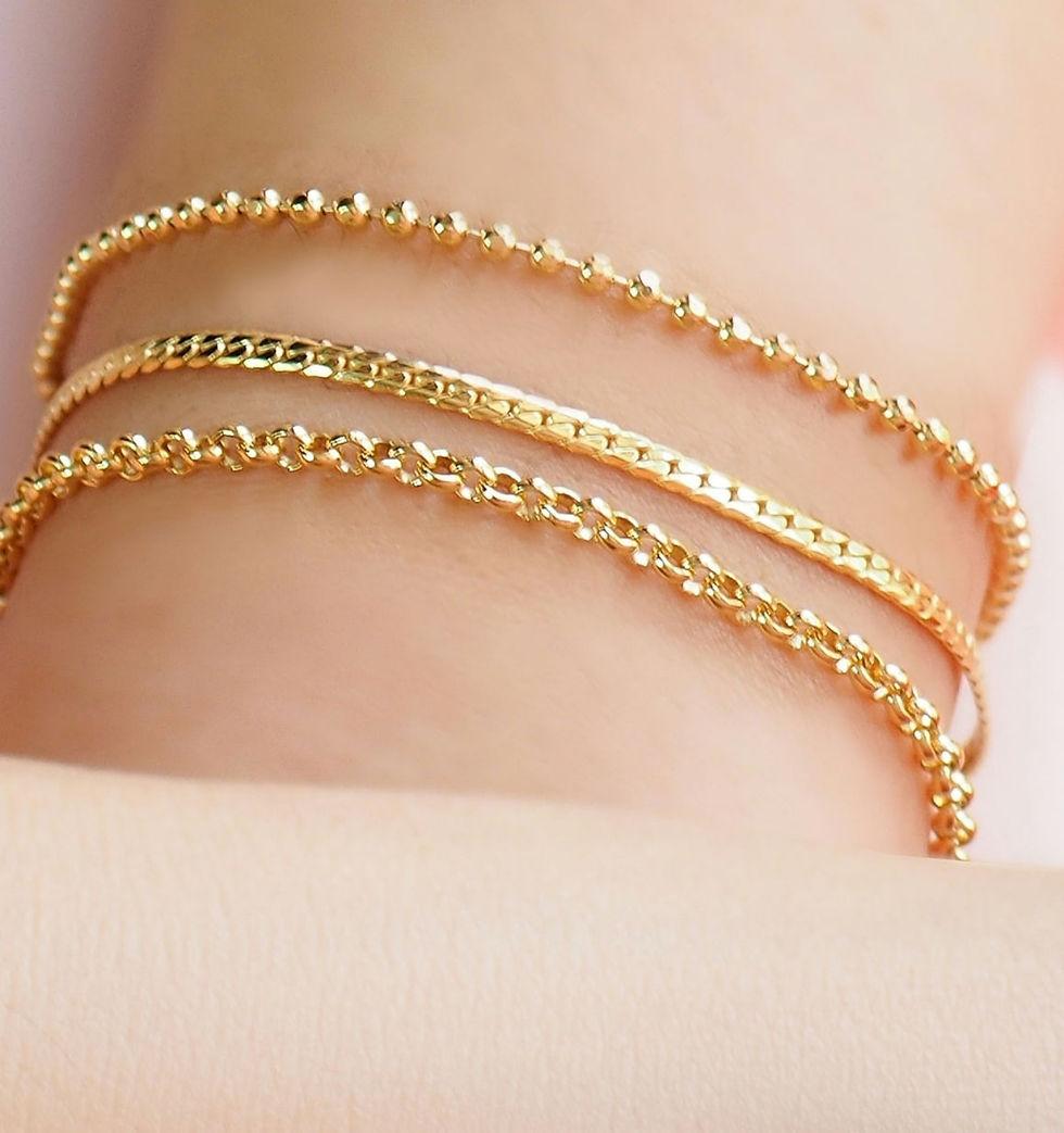 Thumbnail: Cable Chain Bracelet 9k Yellow Gold