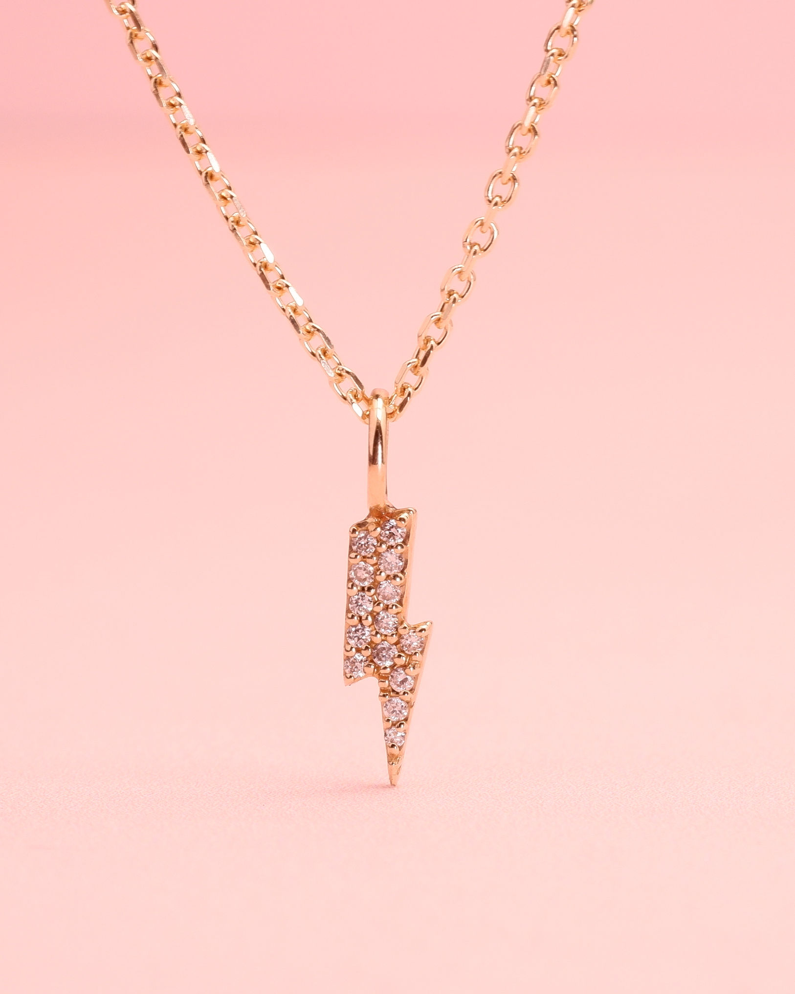 Thunderbolt Diamond Pendent 9k Yellow Gold (Pendant Only)