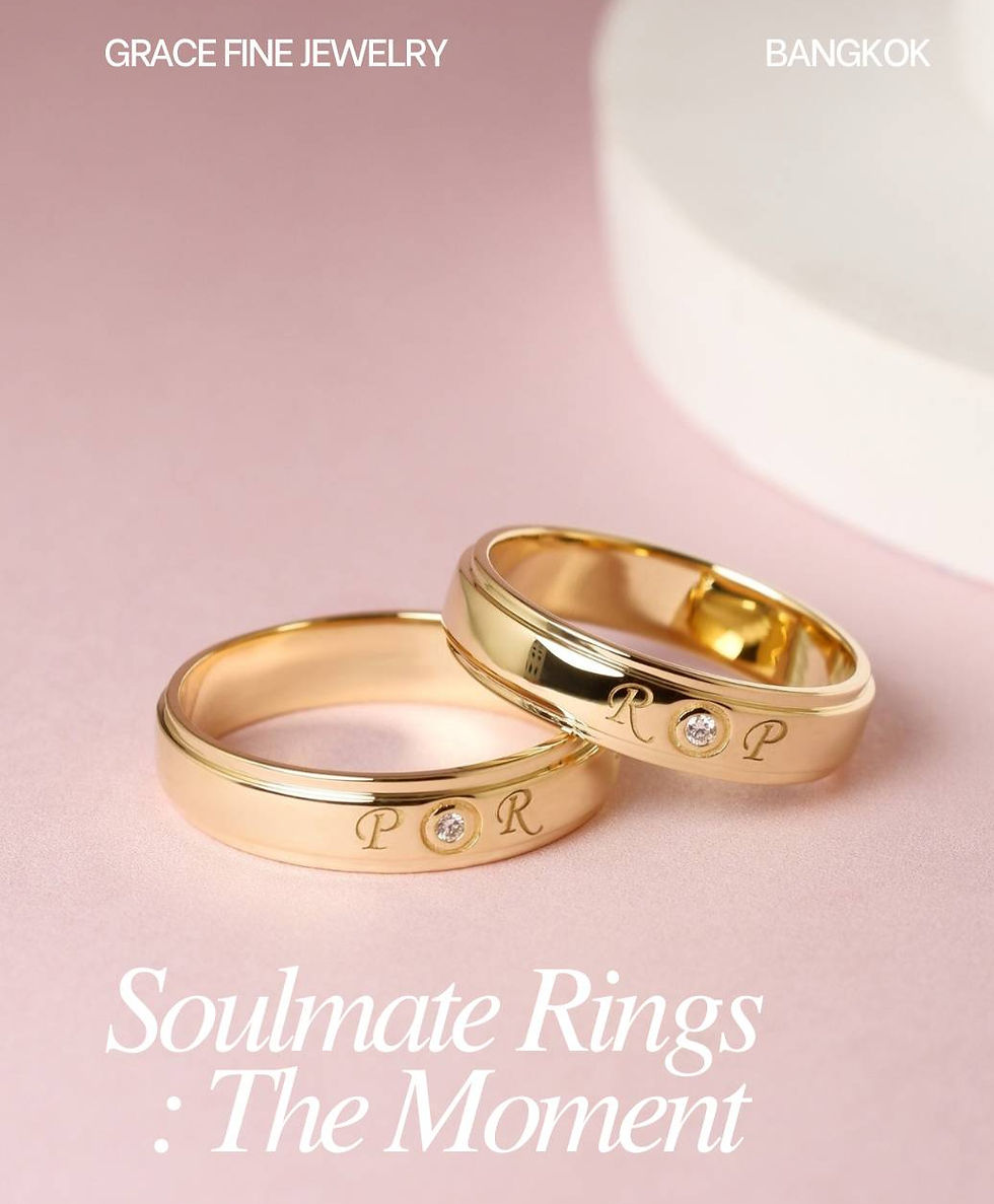 ภาพขนาดย่อ: แหวนคู่ (2 วง) ทองแท้ 9k Classic Engagement Ring With Diamond