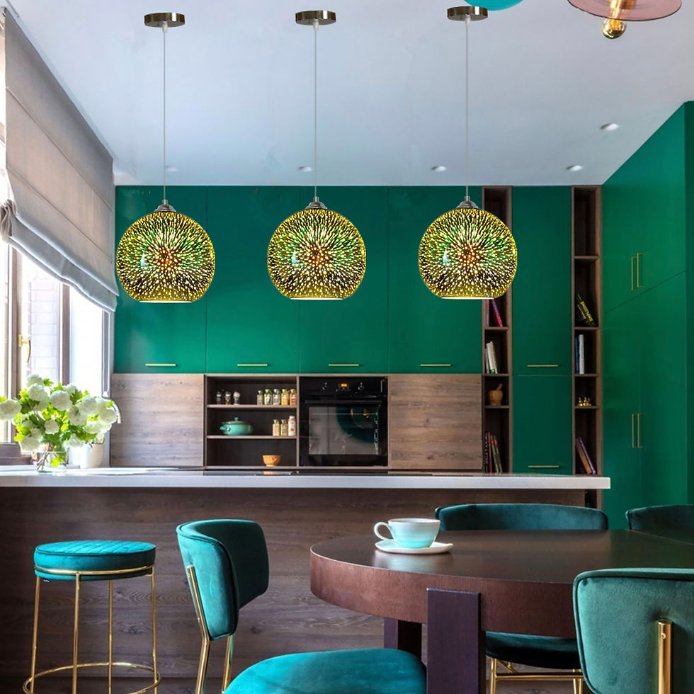 Thumbnail: Global Fluorescent Rainbow Light Ceiling Pendant Light