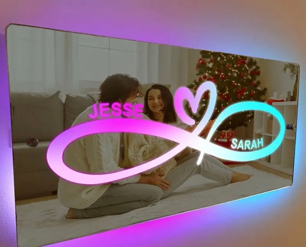 Personalised mirror led 