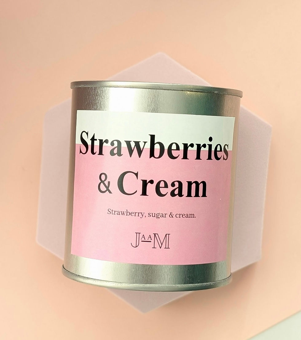 Strawberries & Cream Wood Wick Candle