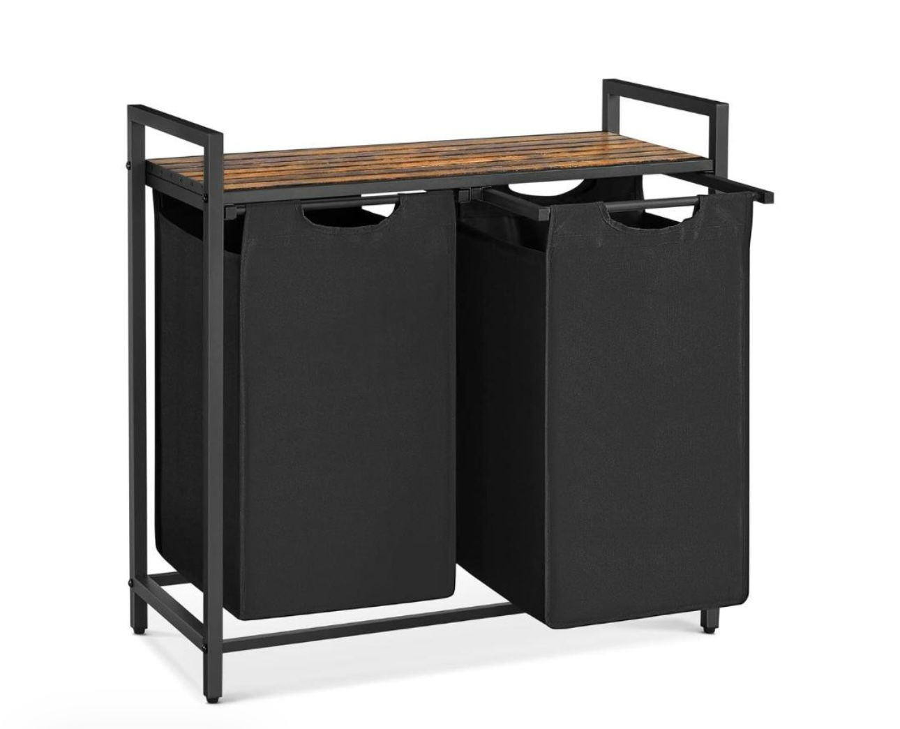 Laundry basket with storage shelf 