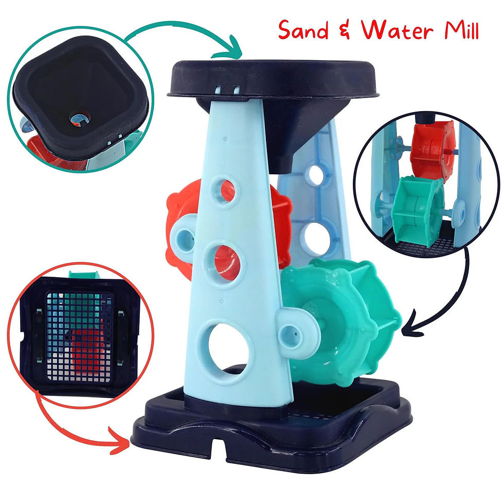 Thumbnail: Children Sand and Water Beach Toys Mill, Wheelbarrow Accessories Playset
