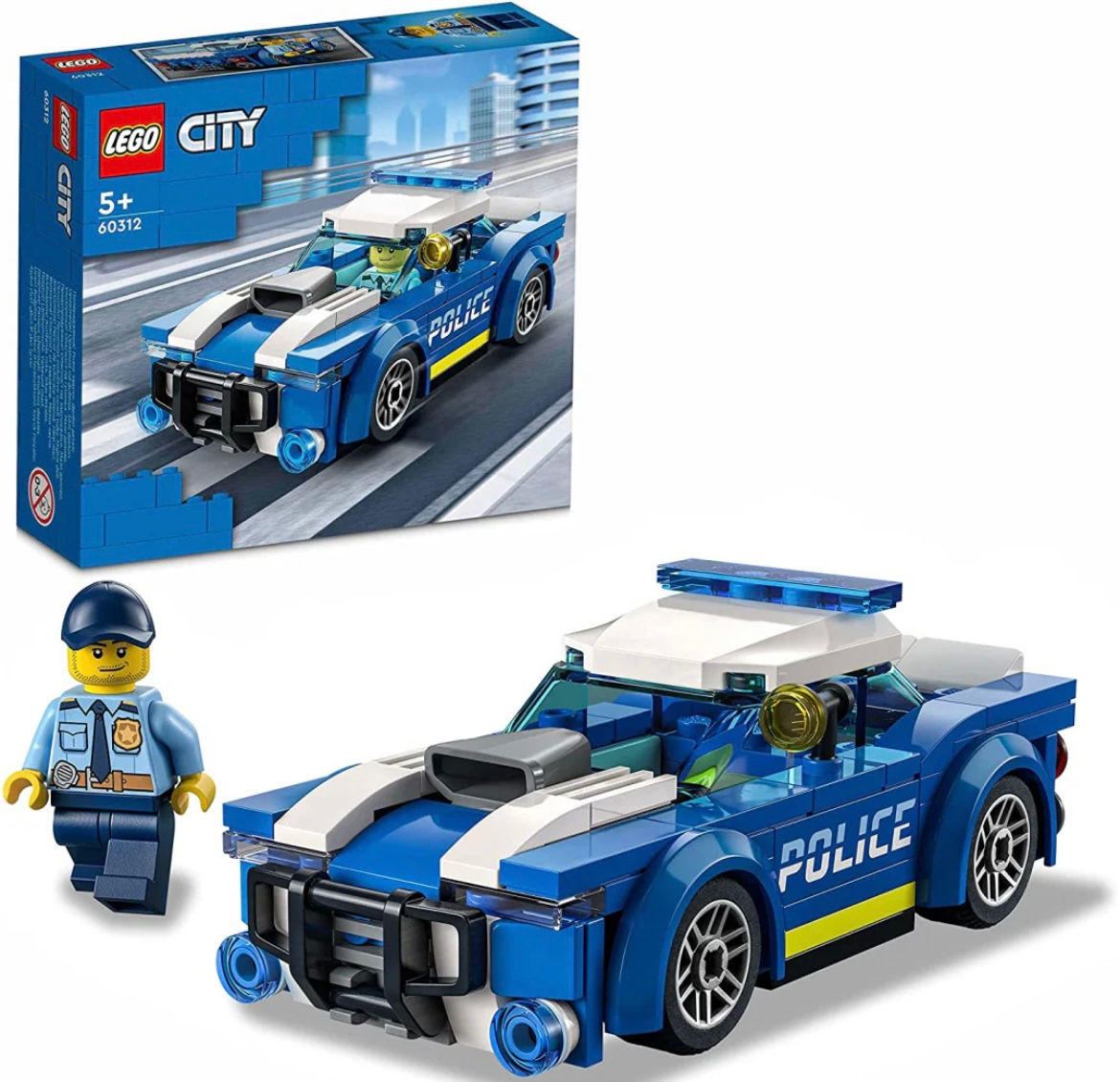 LEGO City Police Car Toy With Officer Minifigure 60312