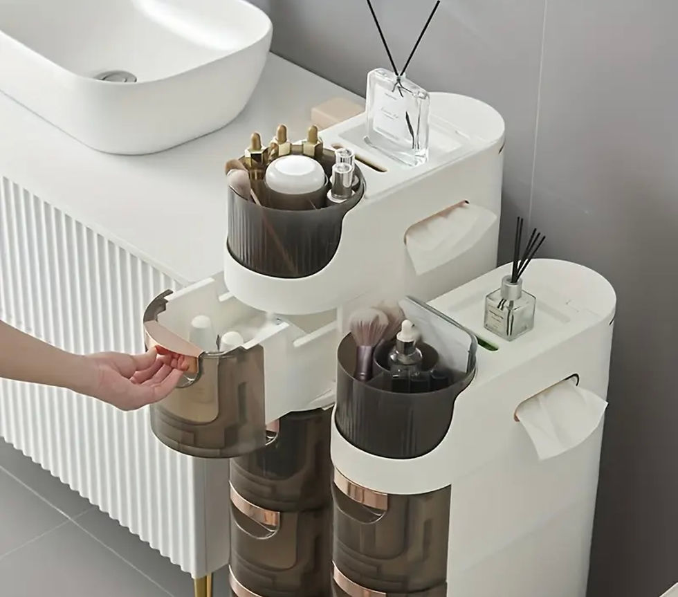 Thumbnail: Plastic transparent storage rack multifunction
