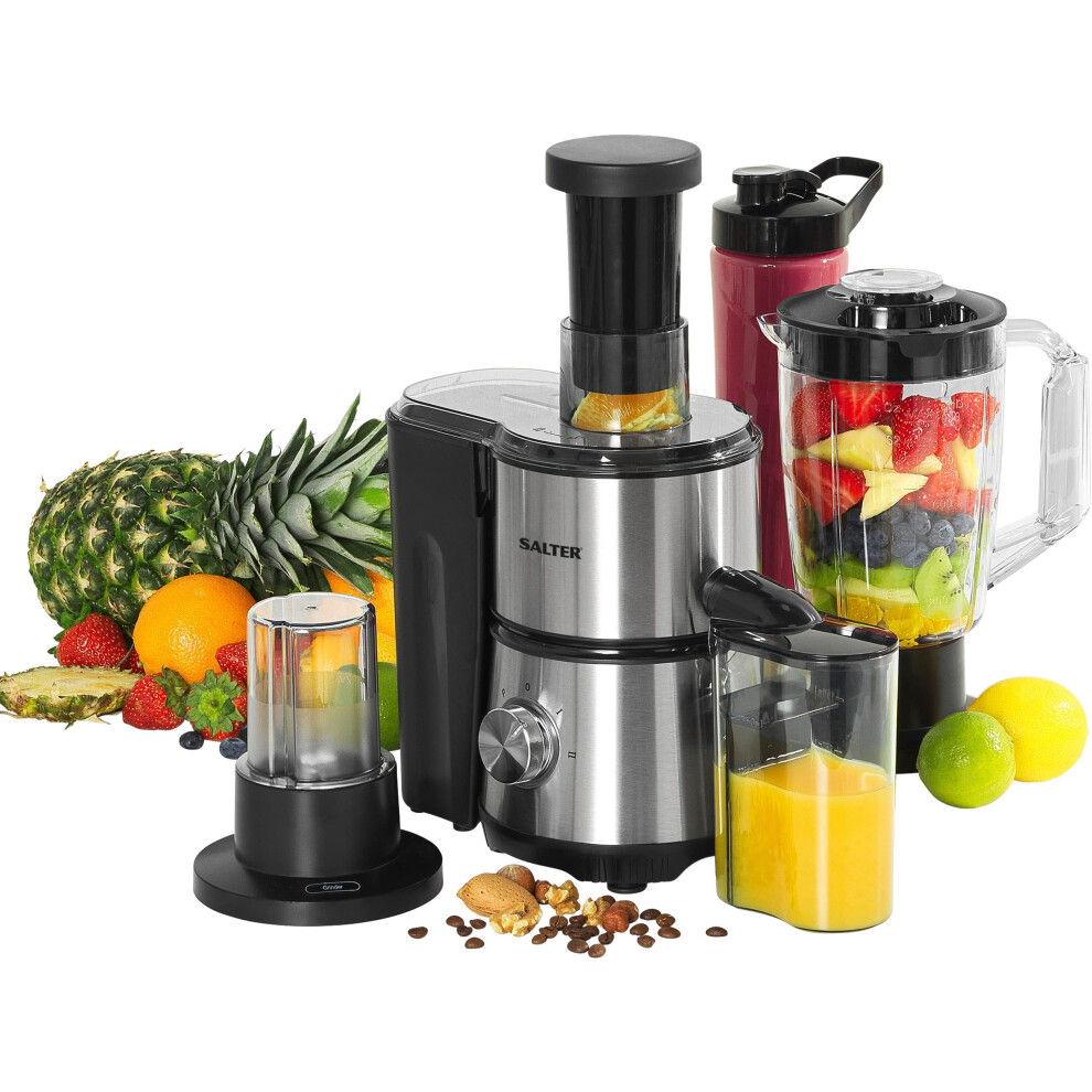 Salter EK4294 Juicer And Blender ? 4-in-1 With 1L Jug Blender, Fruit Juicer, Nut