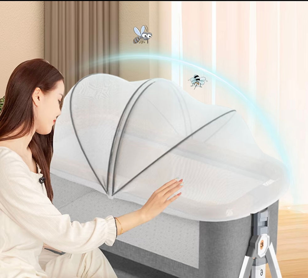 Thumbnail: Baby bedside crib sleeper bassinet 