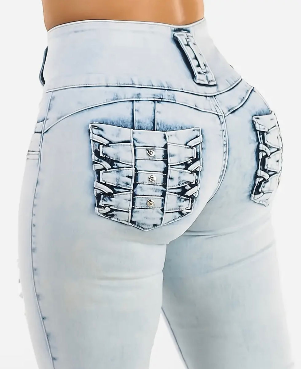 Thumbnail: Shaping high waist skinny jeans 