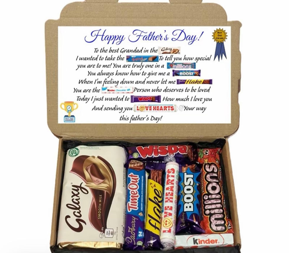 Thumbnail: Happy Father’s Day gift box with chocolate 