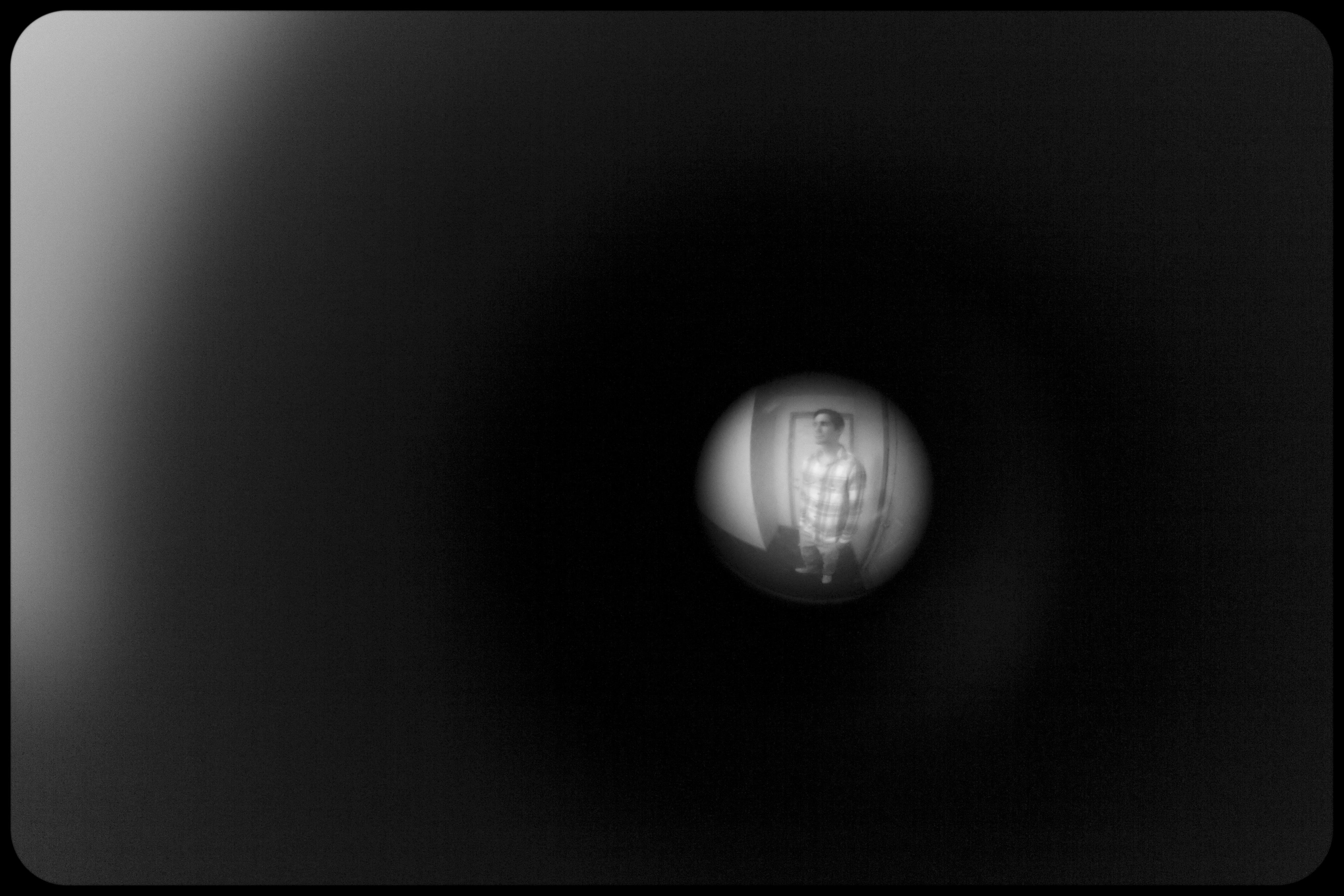 James Through Peephole