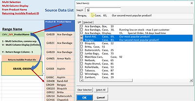 Smart List Multi Column example details.