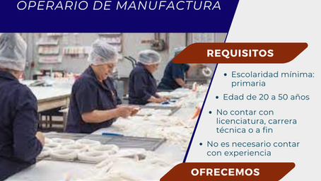 OPERADOR DE MANUFACTURA