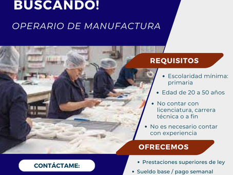 OPERADOR DE MANUFACTURA