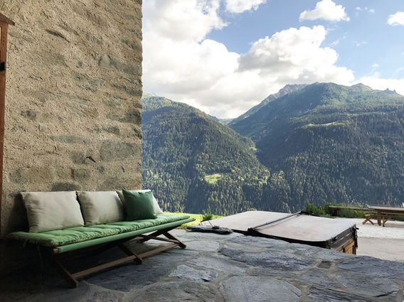 chalet rosiere view from balcony beautiful 180 degree mountain views in sun and outside jacuzzi 