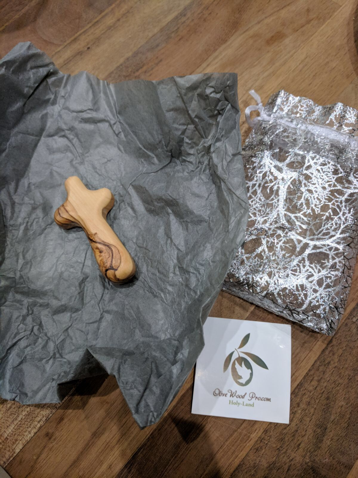 Olive Wood Comfort Cross - Gift Pack £6.99