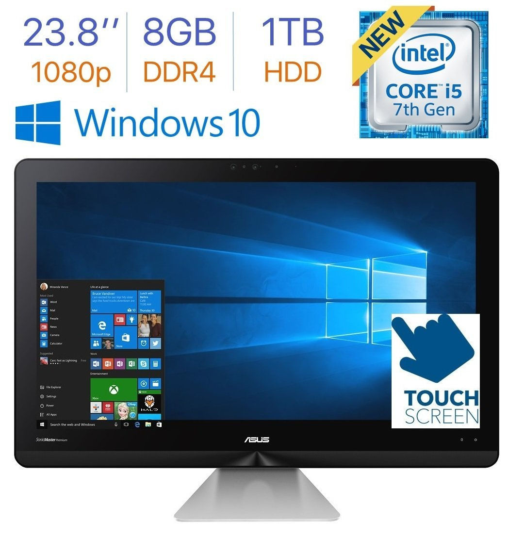 2017 Newest Asus Zen 23.8‘’ Touchscreen FHD (1920x1080) All-in-One Desktop PC, 7