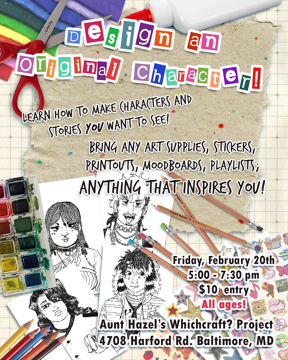 Design An Original Character- ALL Ages Welcome!
