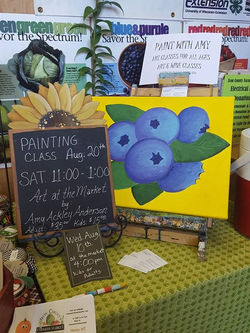 Fun painting this blueberry painting at the Iron county Fair at the farmers market booth