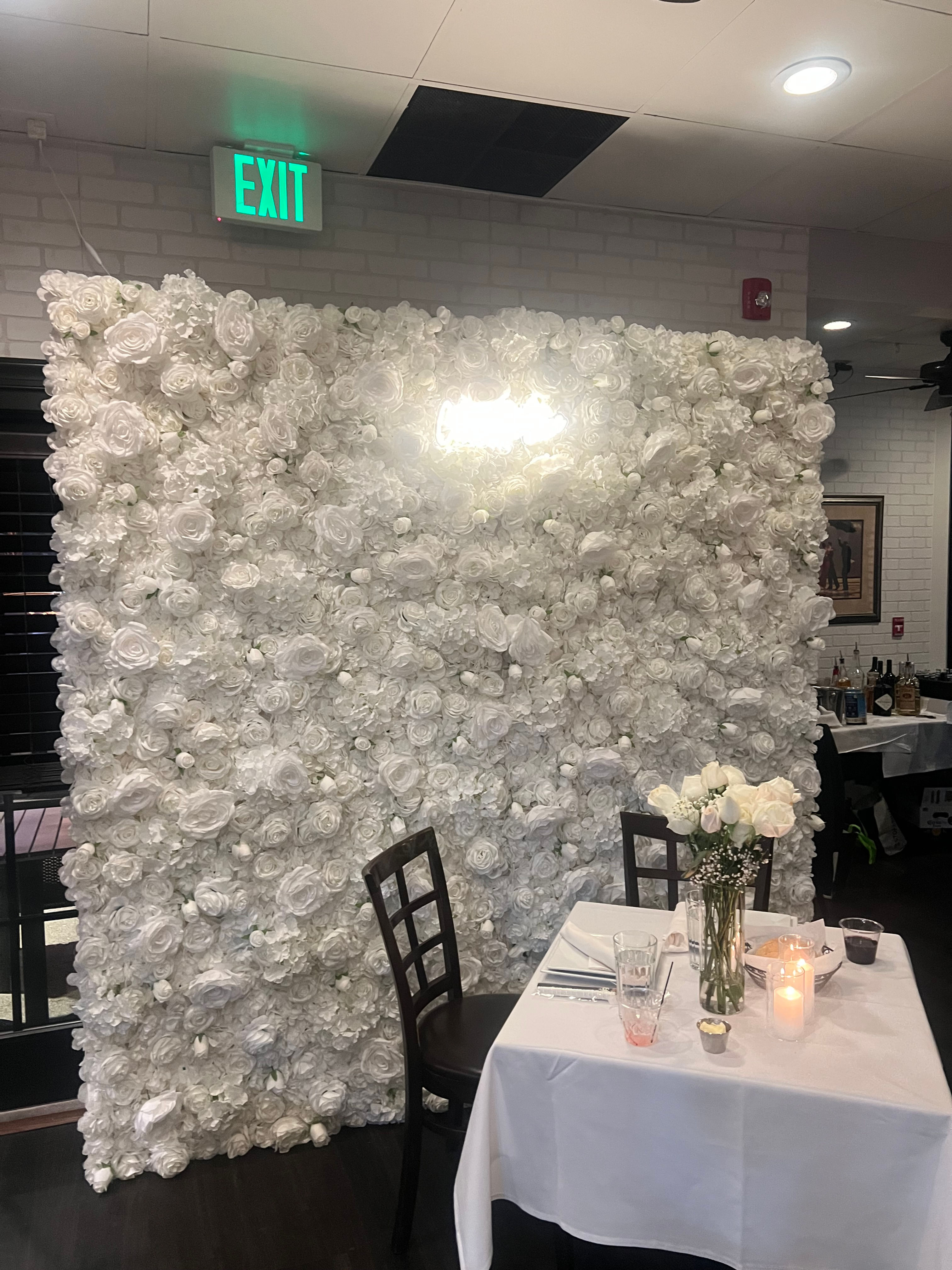 White Floral Wall (Rental)
