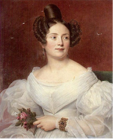 Portrait de jeune femme au bouquet